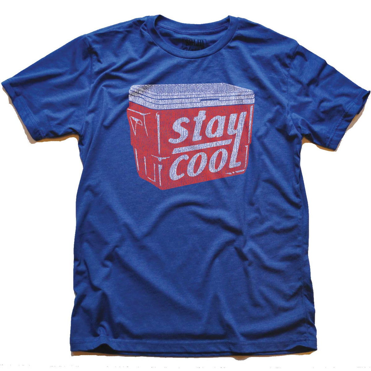 Men&#39;s Vintage Stay Cool Ice Box Graphic Tee | Retro Summer Drinking Beers T-shirt | Solid Threads