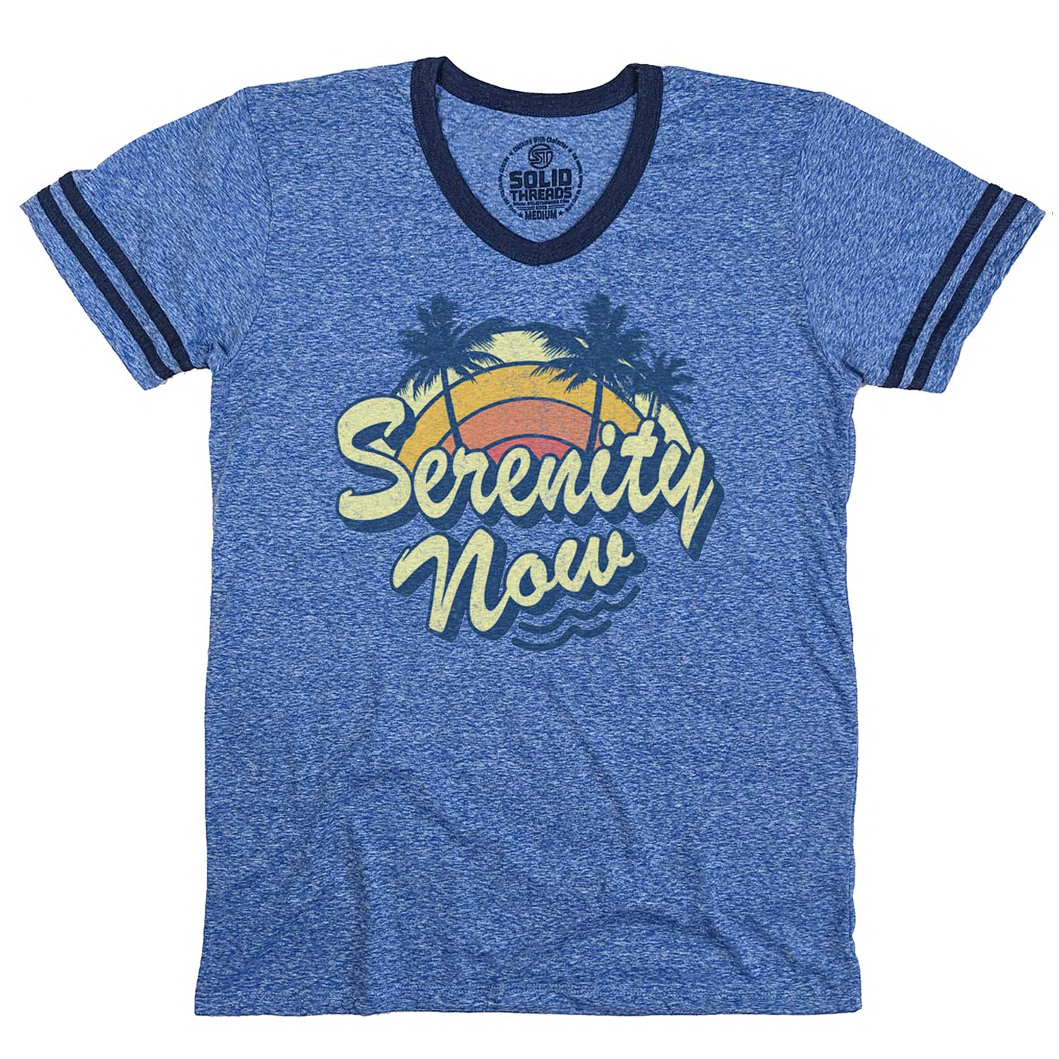 Serenity Now Ringer V-Neck T-Shirt