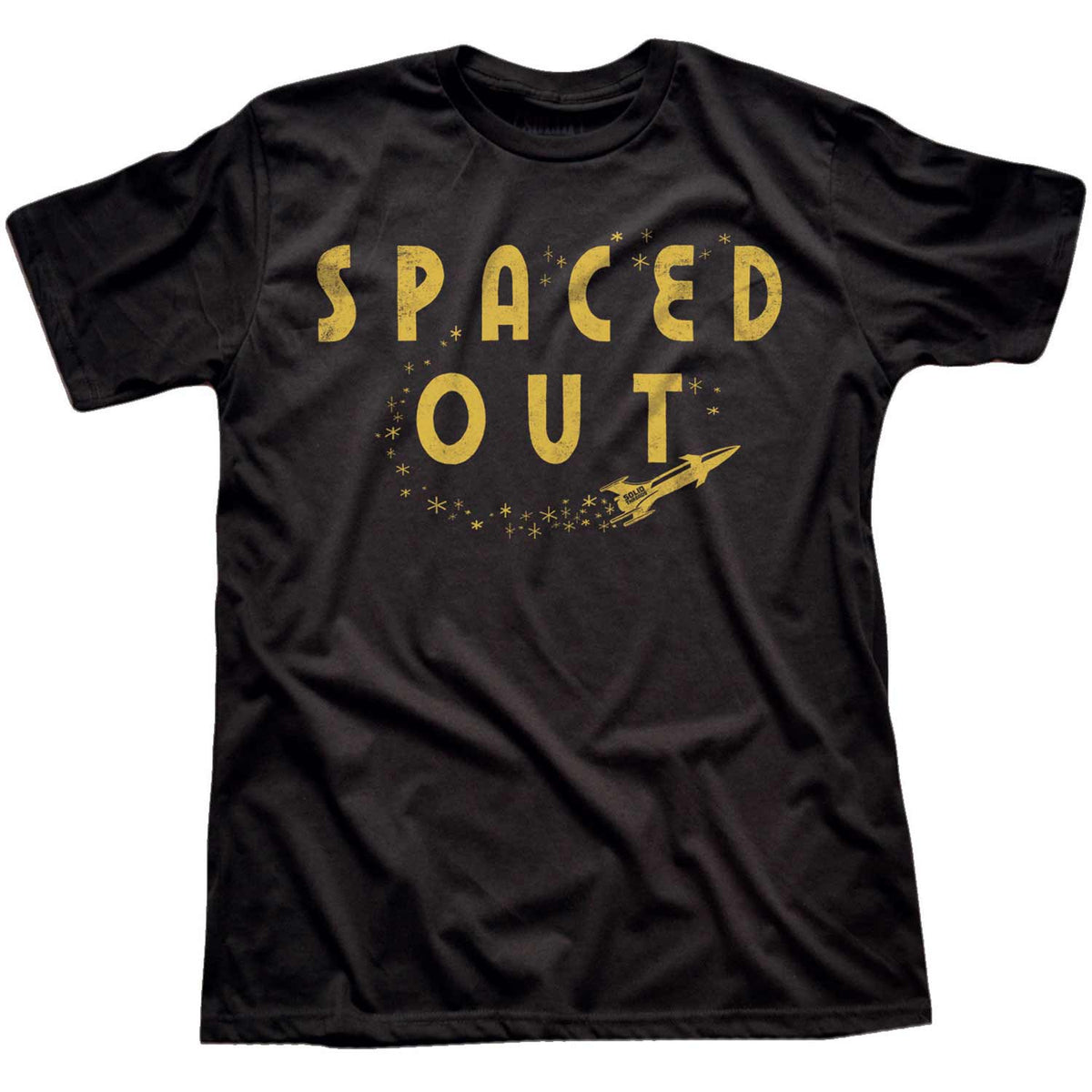 Men&#39;s Spaced Out Vintage 420 Graphic T-Shirt | Funny Marijuana Tee | Solid Threads