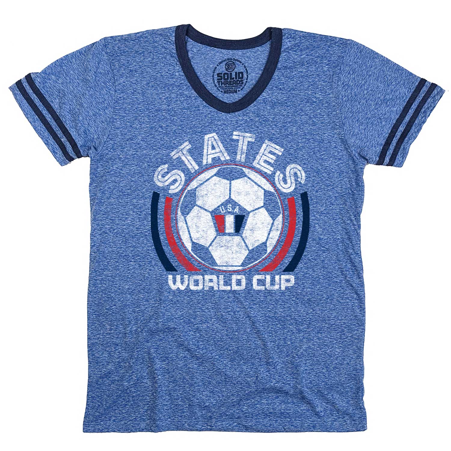 US National Soccer Team Ringer V-Neck T-Shirt