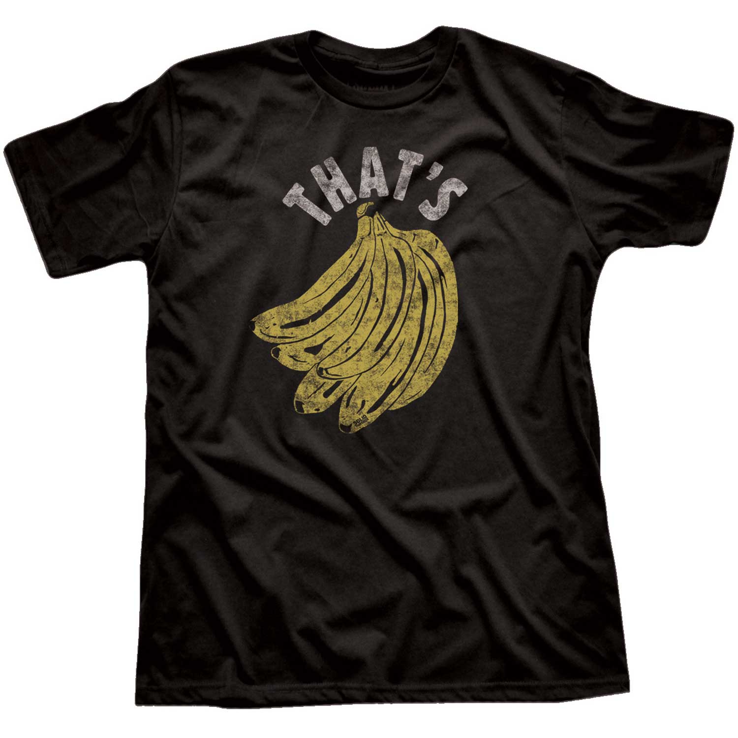 Retro Men's That's Bananas Funny Vegetarian Graphic Tee | Cool Vegan Brown T-shirt | SOLID THREADS