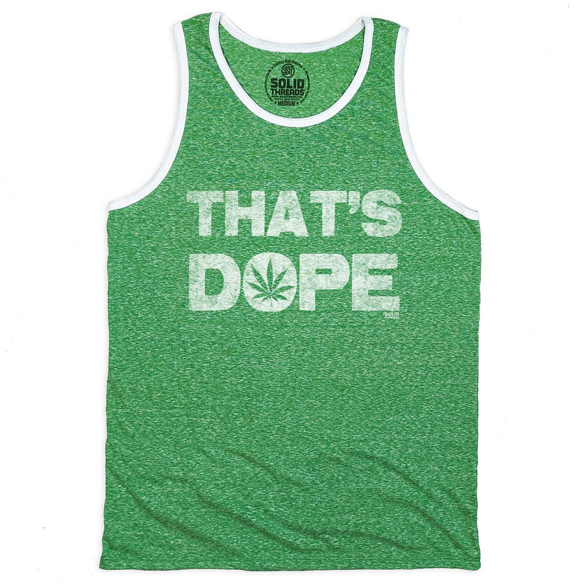 Men&#39;s That&#39;s Dope Vintage Graphic Tank Top | Retro Marijuana T-shirt | Solid Threads