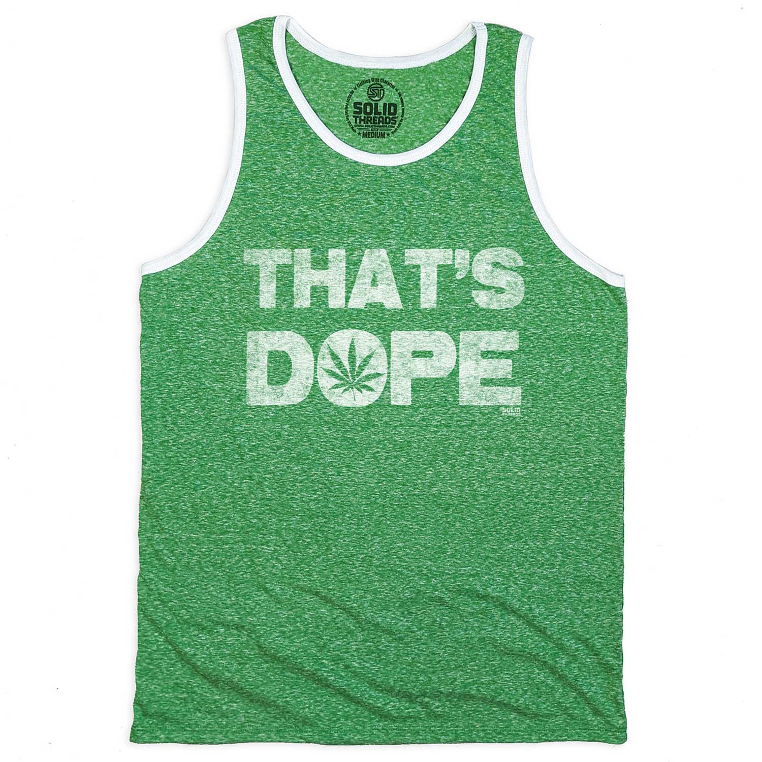 Men's That's Dope Vintage Graphic Tank Top | Retro Marijuana T-shirt | Solid Threads