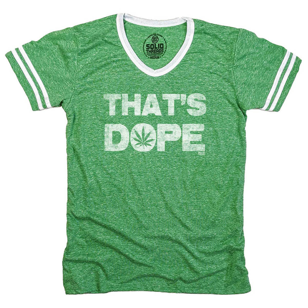 Men&#39;s That&#39;s Dope Vintage Graphic V-Neck Tee | Retro Marijuana T-shirt | Solid Threads