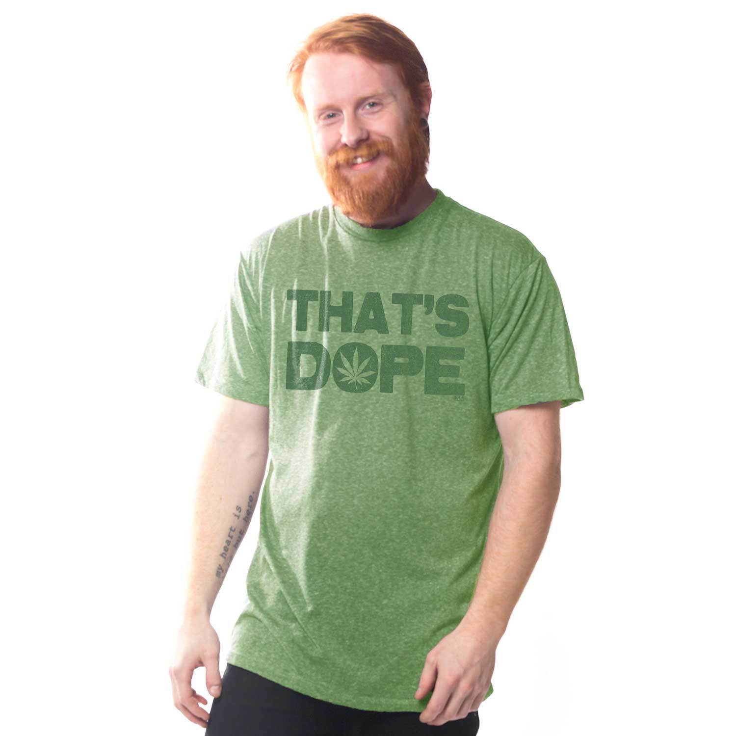 Men's That's Dope Vintage Marijuana Graphic Tee | Retro Cannabis T-shirt on Model | Solid Threads