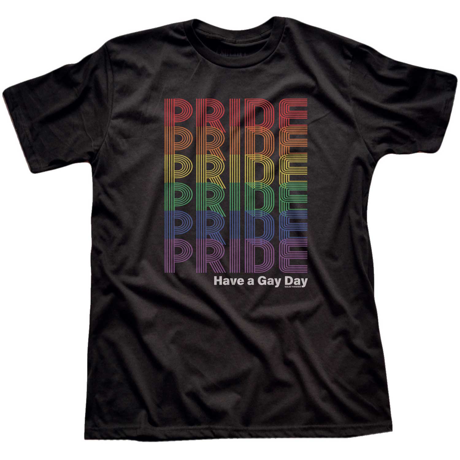Men's Vintage Pride Rainbow Fade Graphic Tee | Retro Gay Rights T-shirt