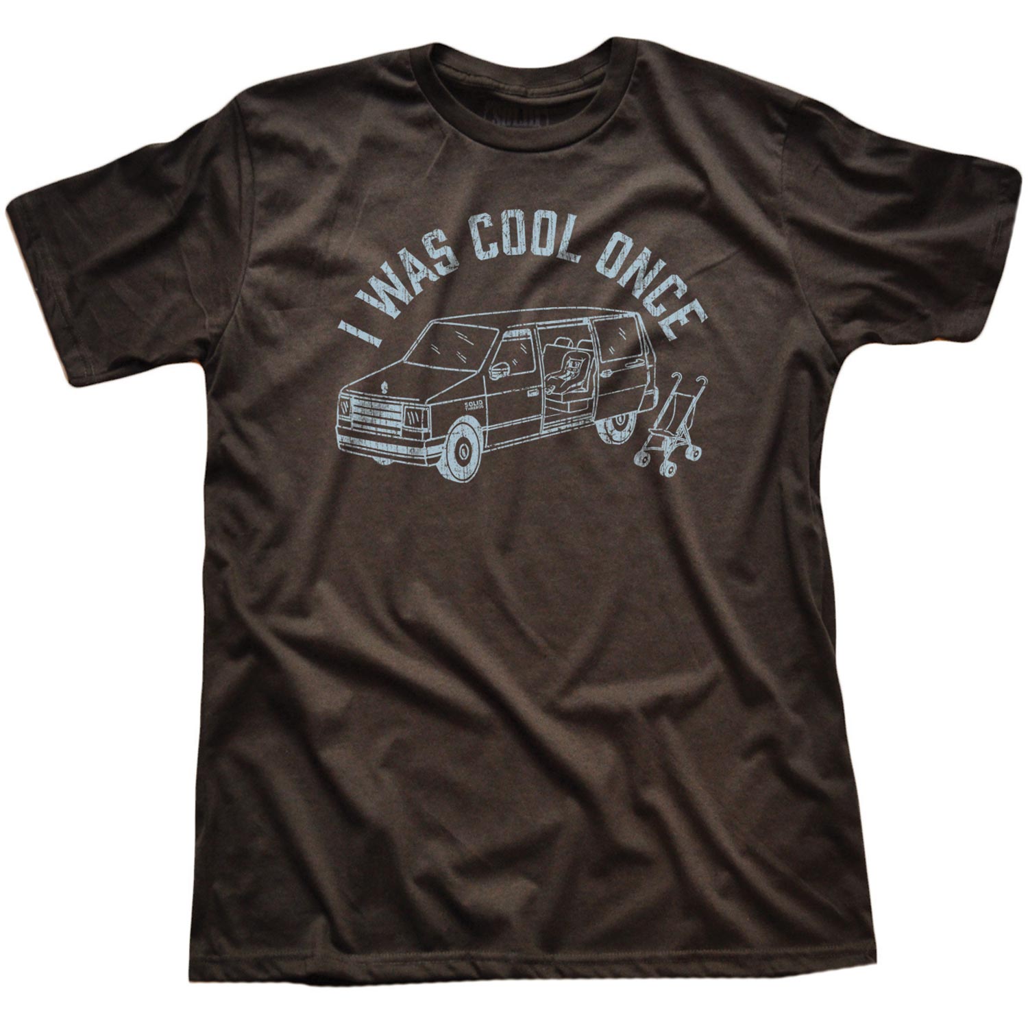I Was Cool Once Funny Mini Van Graphic Tee | New Dad Vintage Parenthood T-shirt | SOLID THREADS