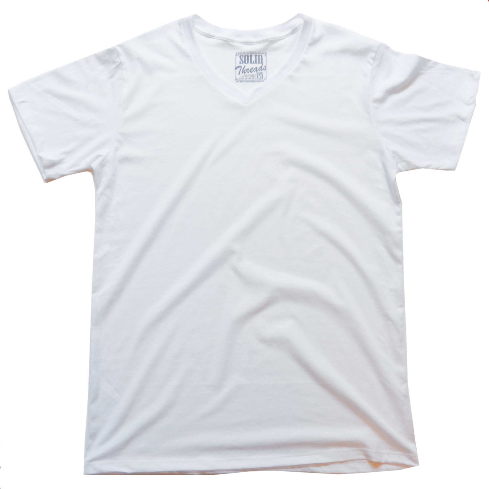 Men's Solid Threads V-Neck T-shirt