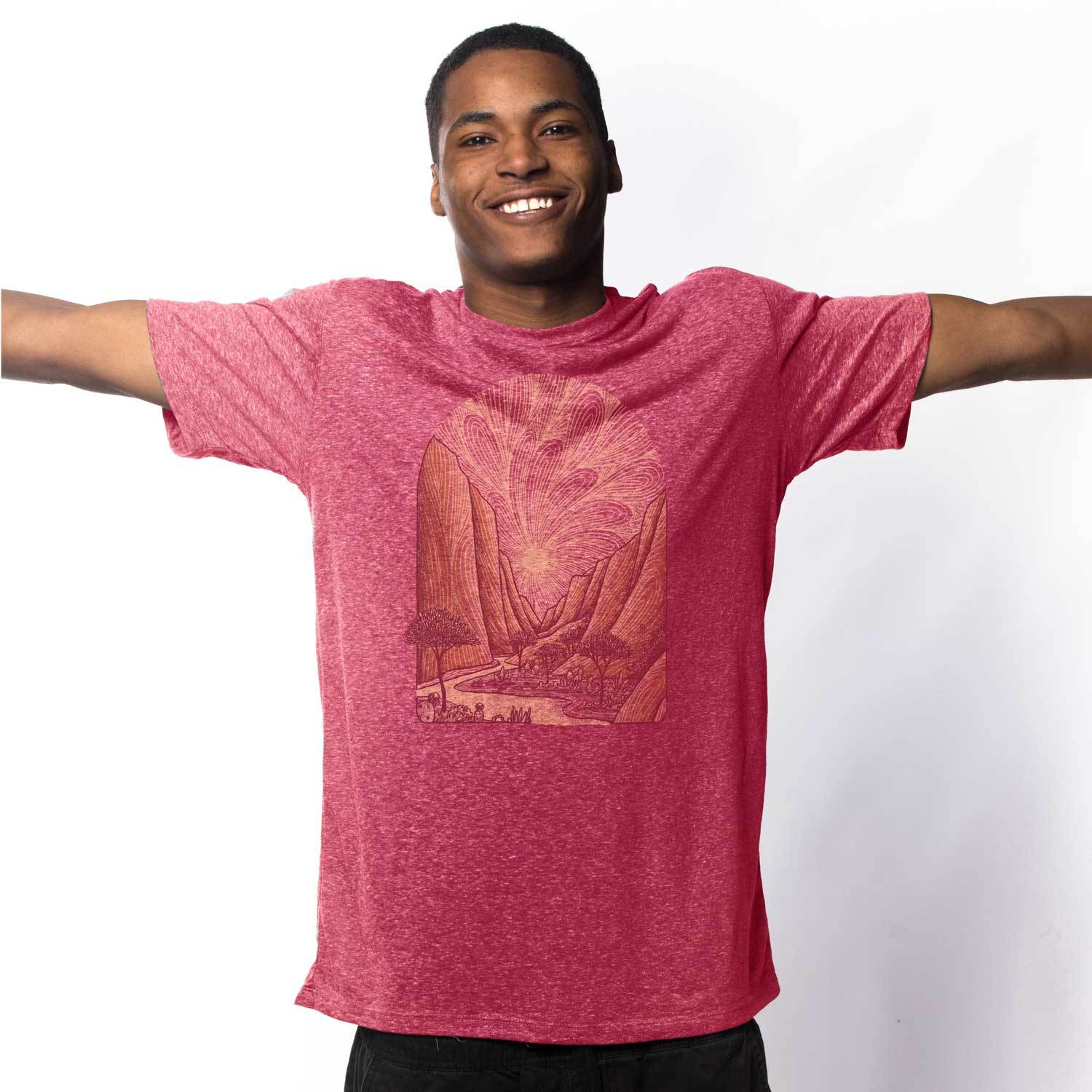 Men's Zion Vintage Inspired T-Shirt | Retro National Park Graphic Tee | Solid Threads