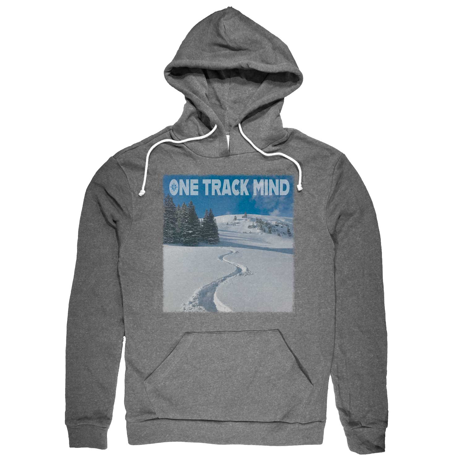 Unisex Mountains One Track Mind Pullover Hoodie