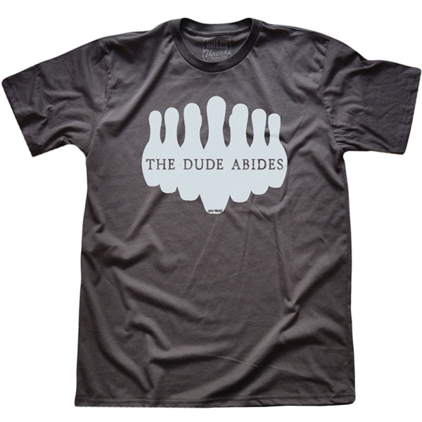 Men's Dude Abides Cool Big Lebowski Graphic Tee | Retro Jeff Bridges Movie T-Shirt | Solid Threads