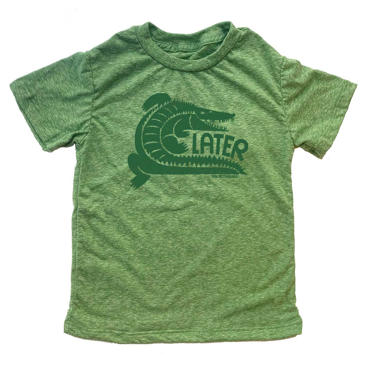 Kid&#39;s Later Gator Retro After Awhile Crocodile Graphic Tee | Funny Alligator T-Shirt | Solid Threads