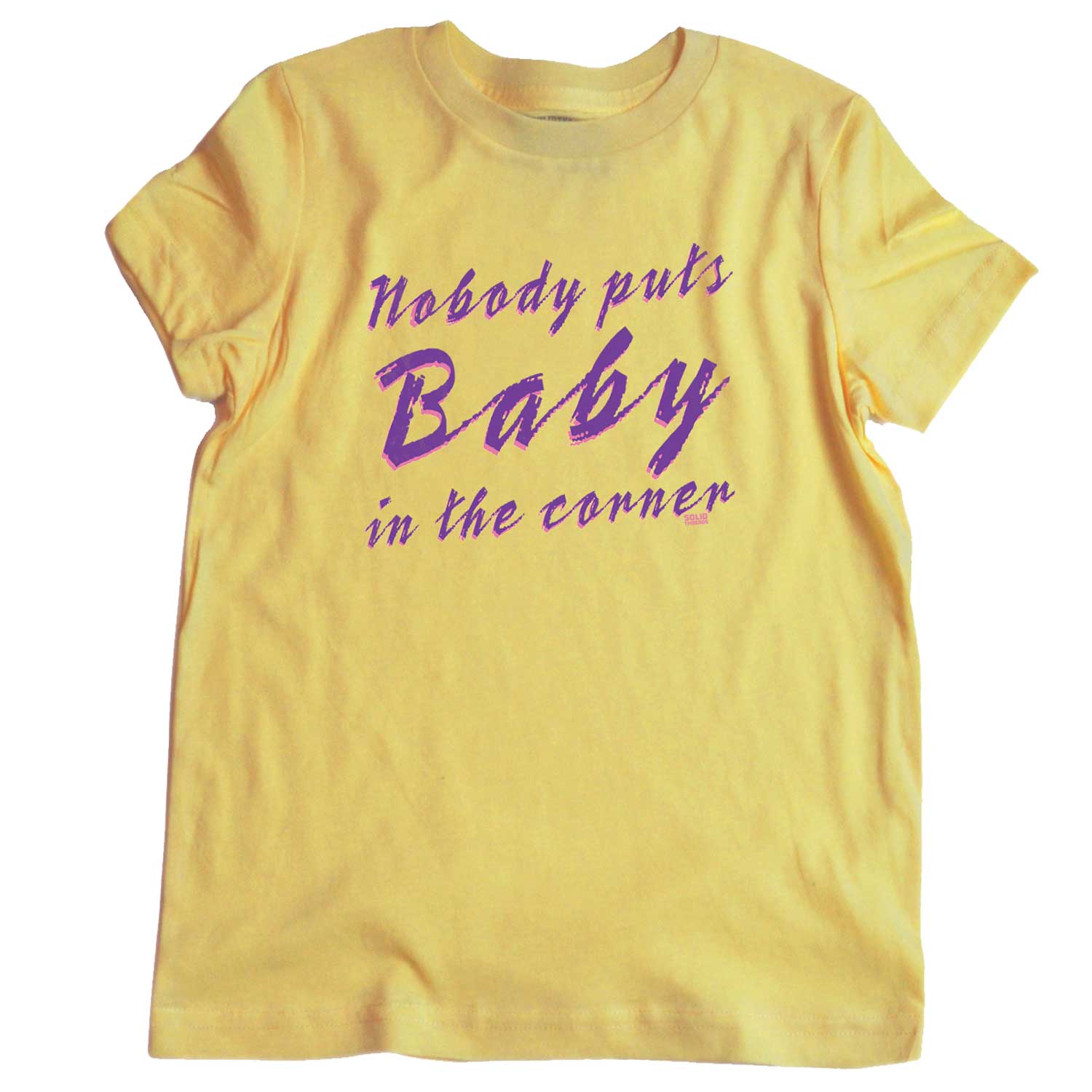 Kid's Nobody Puts Baby in the Corner Retro Graphic Tee | Cute Dirty Dancing T-shirt | Solid Threads