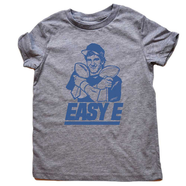 Solid Threads Easy E Retro Sports Graphic Tee | Funny NY Giants Eli Manning T-Shirt Royal / Medium