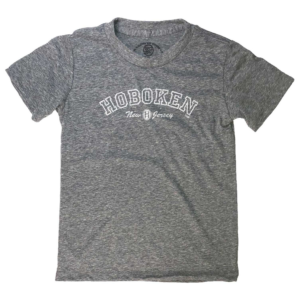 Kids Hoboken Collegiate Cool Graphic T-Shirt | Cute Retro New Jersey Triblend Tee | Solid Threads