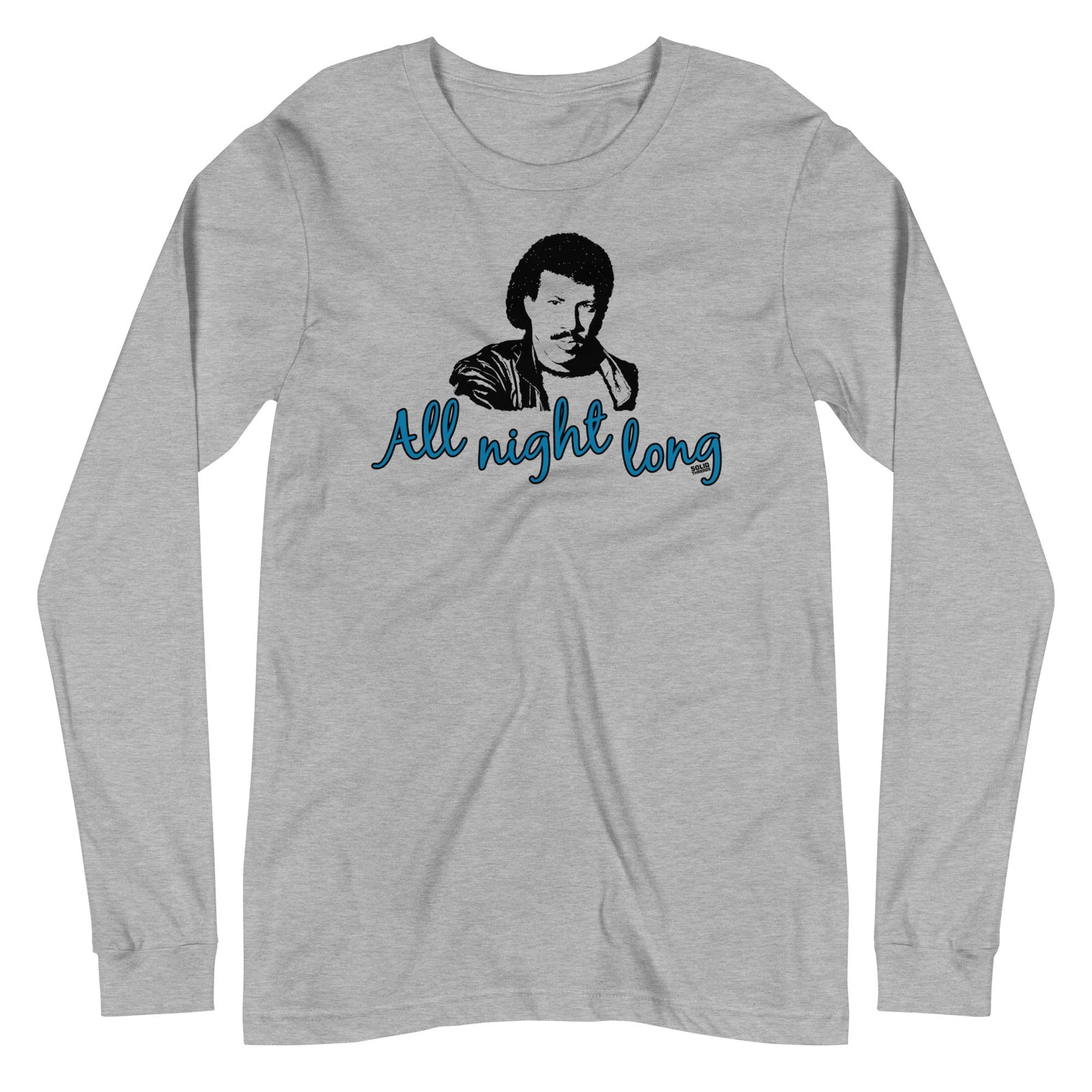 All Night Long Vintage Graphic Long Sleeve Tee | Funny Lionel Richie T-Shirt - Solid Threads