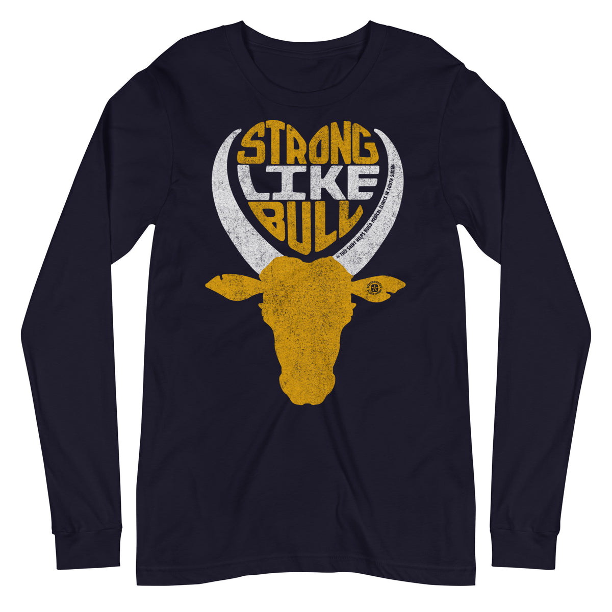 Unisex Strong Like Bull Vintage Graphic Long Sleeve Tee | Retro Movie T-Shirt - Solid Threads