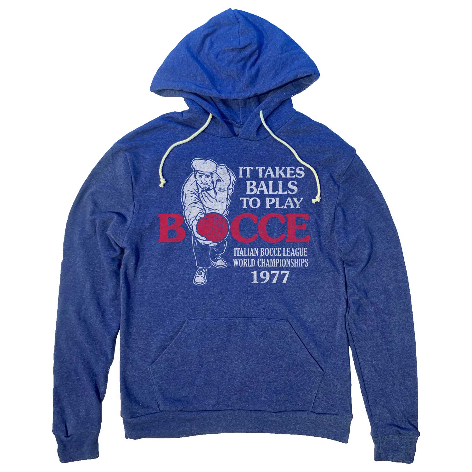Unisex Bocce Balls Vintage Graphic Hoodie | Funny Sports Sweatshirt | Solid Threads