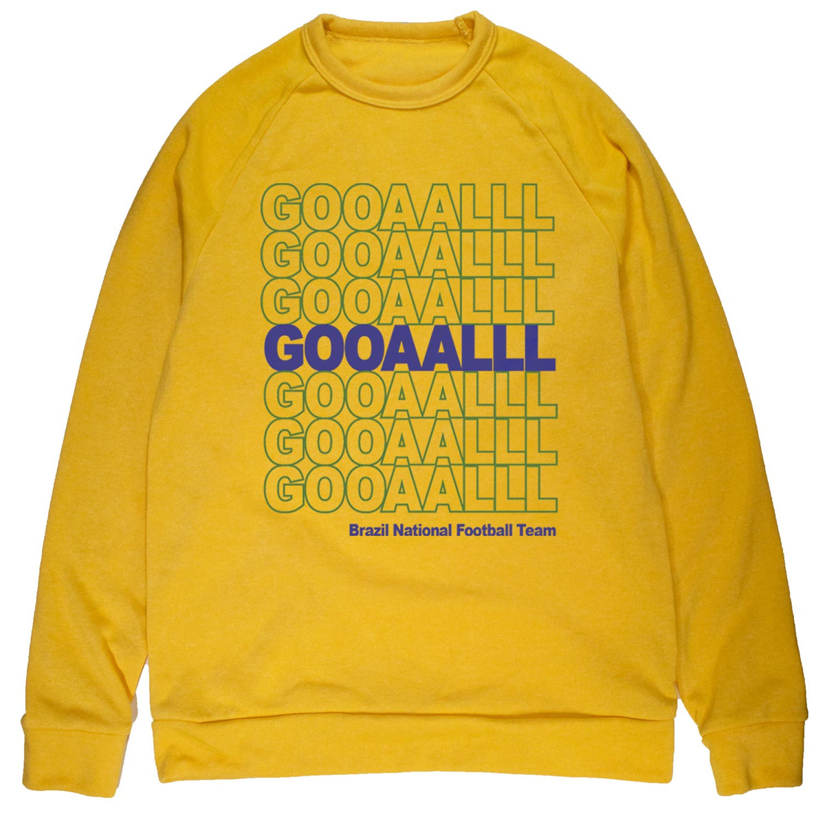 Brazil Soccer Gooaalll Fleece Crewneck Sweatshirt