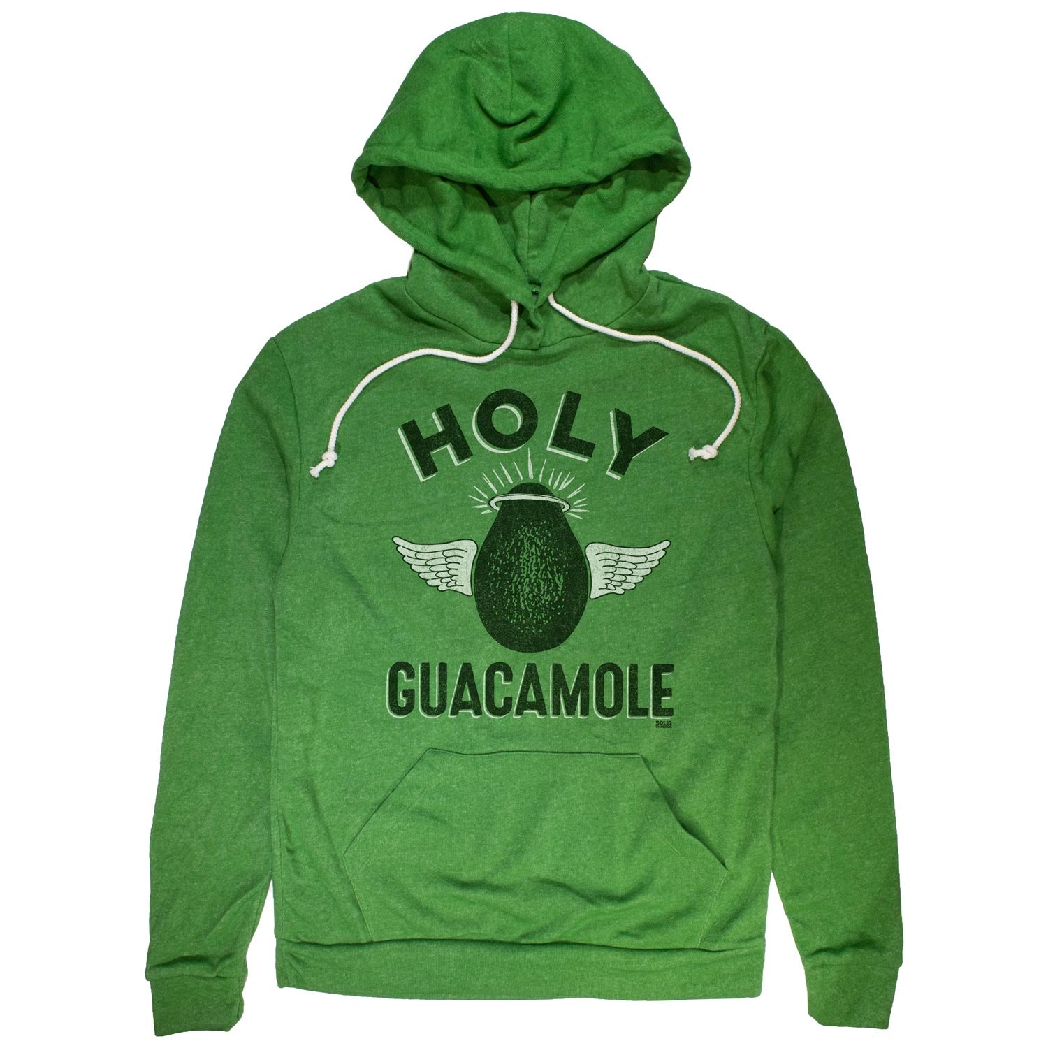 Holy Guacamole Vintage Pullover Hoodie | Funny Avocado Graphic | Solid Threads