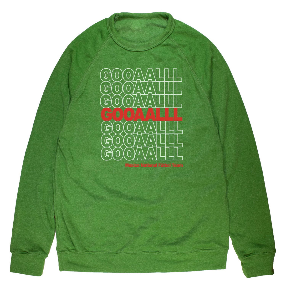 Unisex Mexico Soccer Gooaalll Graphic Sweatshirt | Vintage Football World Cup Fleece | Solid Threads