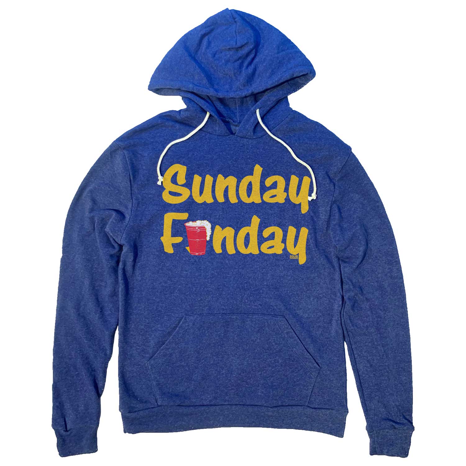 Unisex Sunday Funday Vintage Graphic Hoodie | Funny Drinking Sweatshirt | Solid Threads