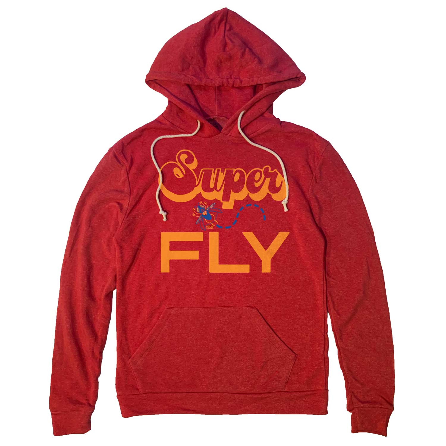 Unisex Superfly Cool Vintage Graphic Hoodie | Funny Fly Sweatshirt | Solid Threads