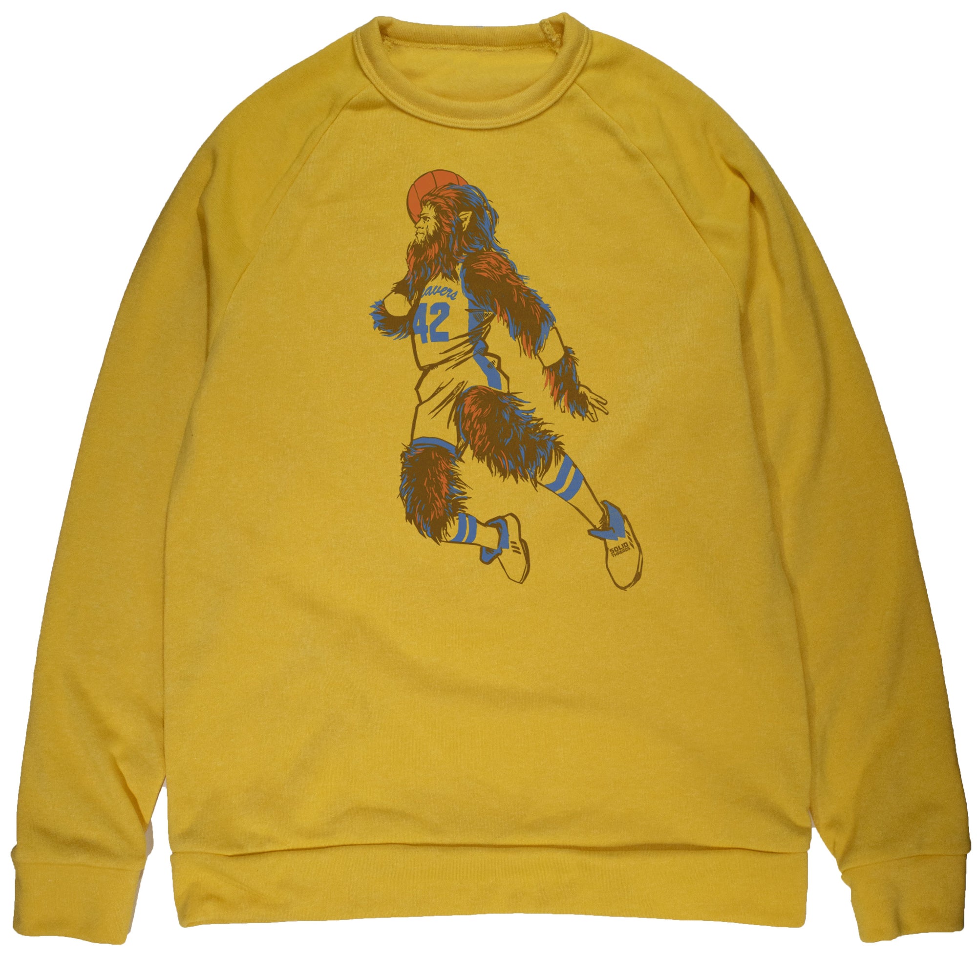 Teen Wolf Vintage Inspired Fleece Crewneck Sweatshirt with retro Michael J Fox graphic | Solid Threads