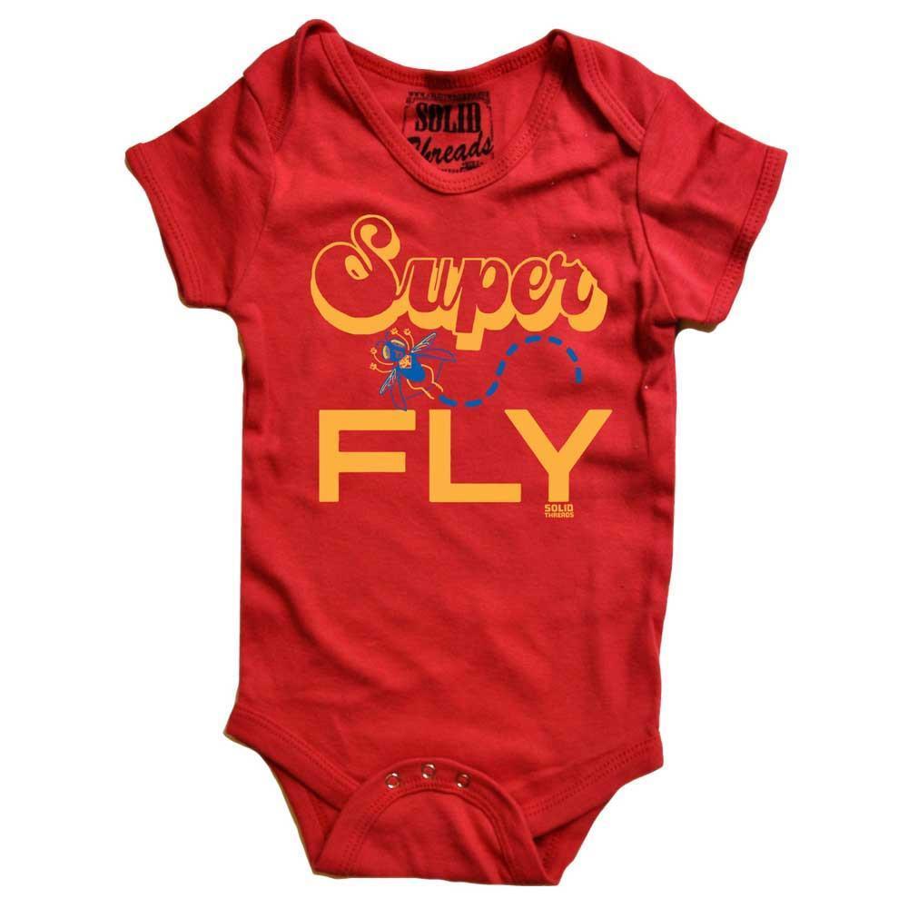 Baby Superfly Retro R and B Music Graphic One Piece | Funny Curtis Mayfield Romper | Solid Threads