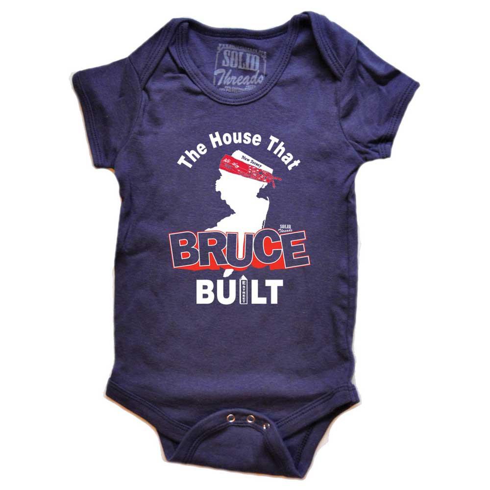 Cute Baby The House That Bruce Built Retro One Piece | Funny New Jersey Baby Romper | SOLID THREADS