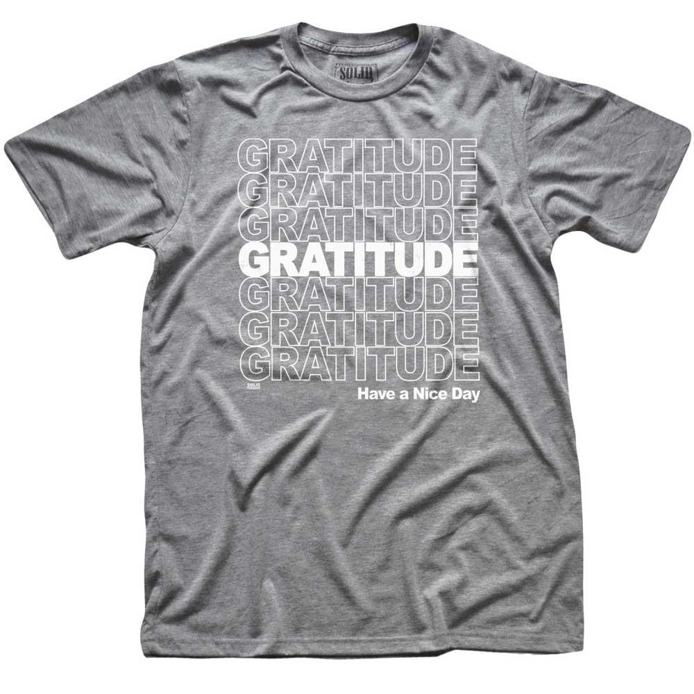 Men&#39;s Gratitude Vintage Happy Graphic Tee | Retro Wholesome Get Well Soon T-shirt | SOLID THREADS