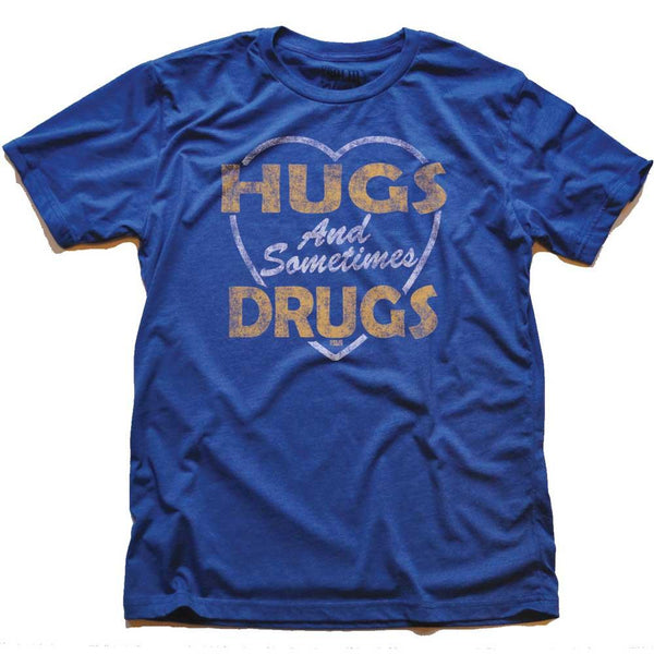 Retro Hugs And Sometimes Drugs Signature T-Shirt | Solid Threads