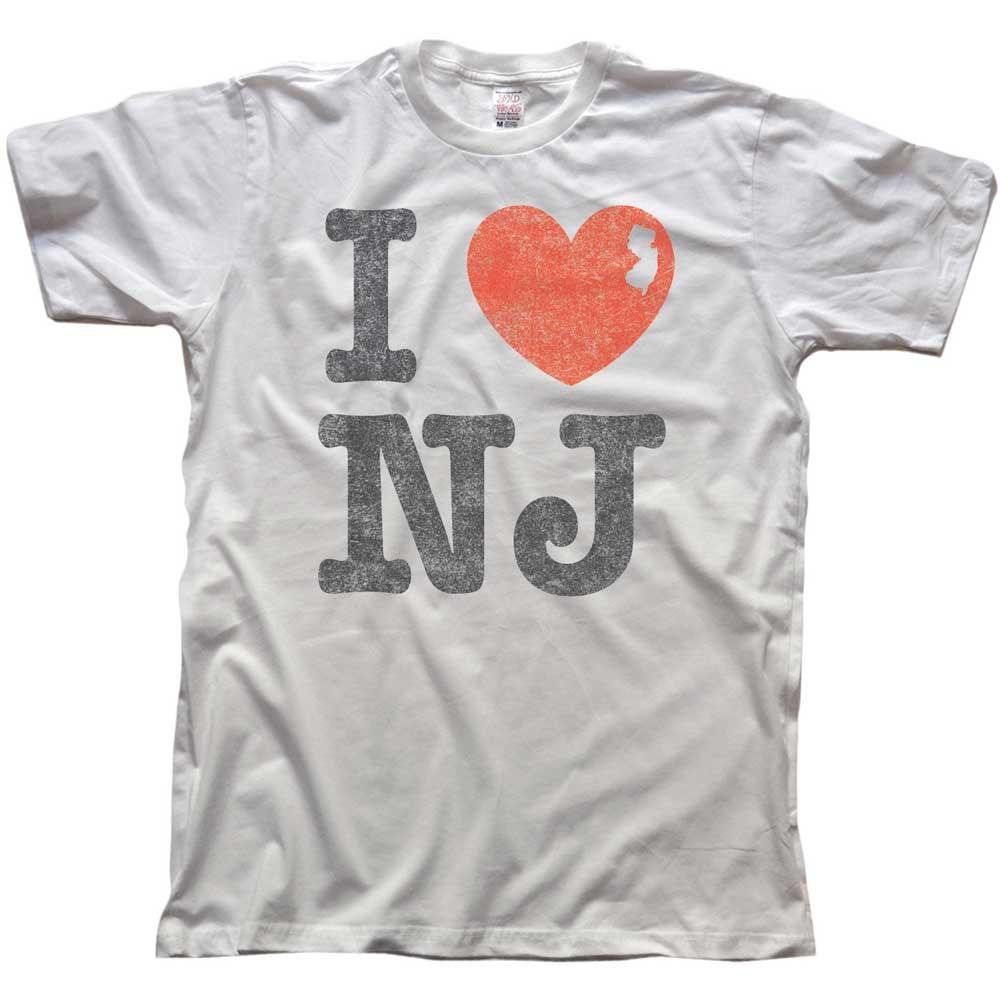 Men&#39;s I Heart NJ Vintage Jersey Pride Graphic Tee | Retro The Garden State T-shirt | SOLID THREADS