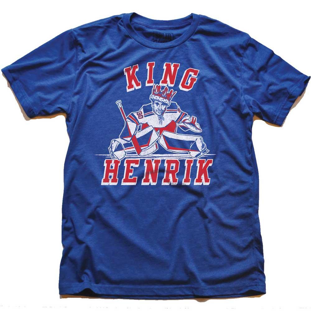 Men&#39;s King Henrik Lundqvist Cool Graphic T-Shirt | Vintage Ice Hockey Tee | Solid Threads