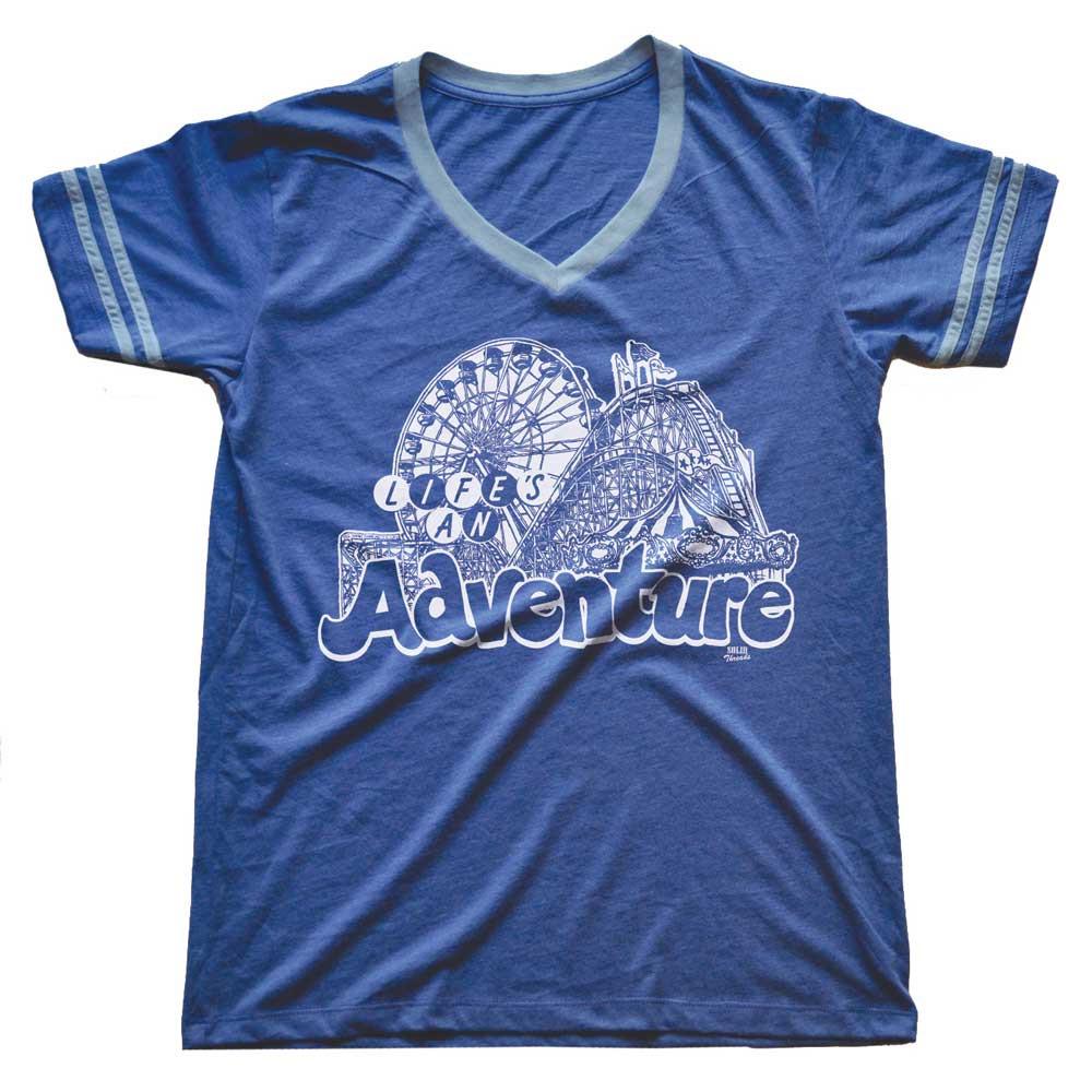 Life&#39;s An Adventure Vintage V-neck T-shirt | SOLID THREADS