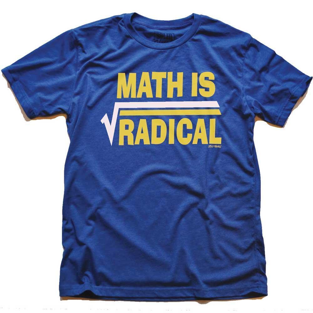 Men&#39;s Math Is Radical Vintage Graphic T-Shirt | Funny STEM Teacher Tee | Solid Threads
