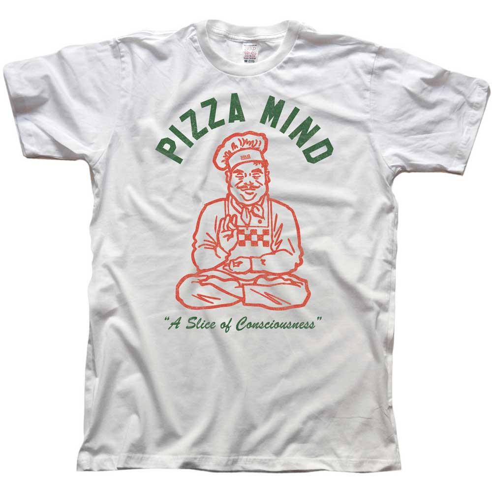 Men&#39;s Pizza Mind Italian Vintage Graphic T-Shirt | Funny Foodie Tee | Solid Threads