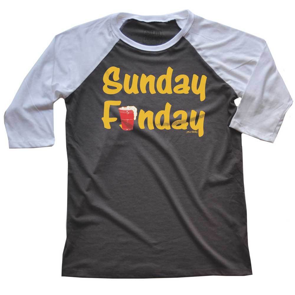 Sunday Funday&#39; Vintage Raglan 3/4 Sleeve T-shirt | SOLID THREADS