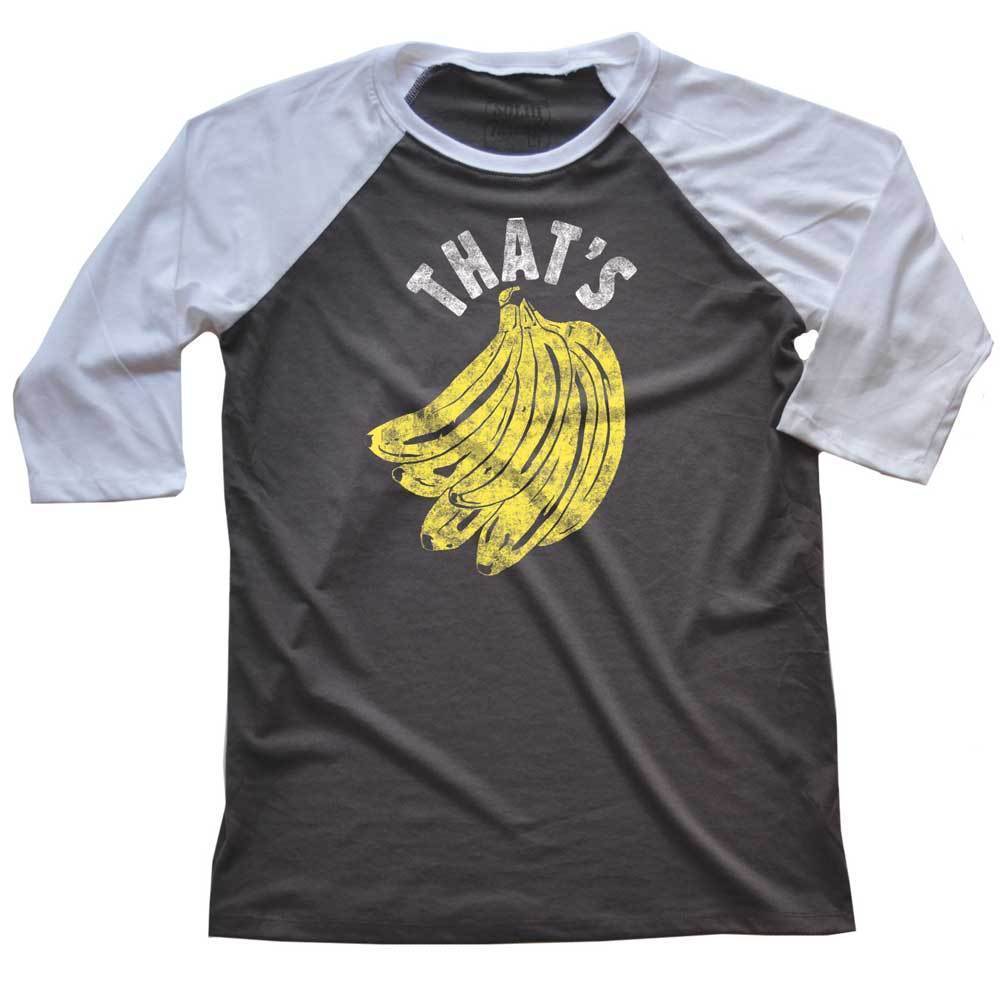 That's Bananas' Vintage Raglan 3/4 Sleeve T-shirt | SOLID THREADS