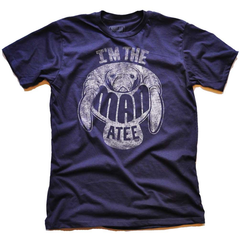 Men's The Manatee Vintage Graphic T-Shirt | Funny Big Guy Beach Tee | Solid Threads