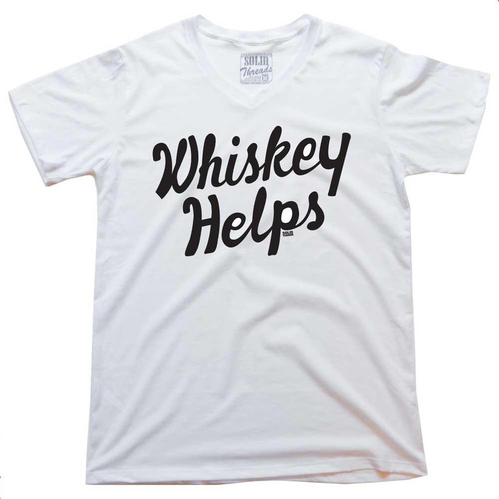 Whiskey Helps Vintage V-neck T-shirt | SOLID THREADS