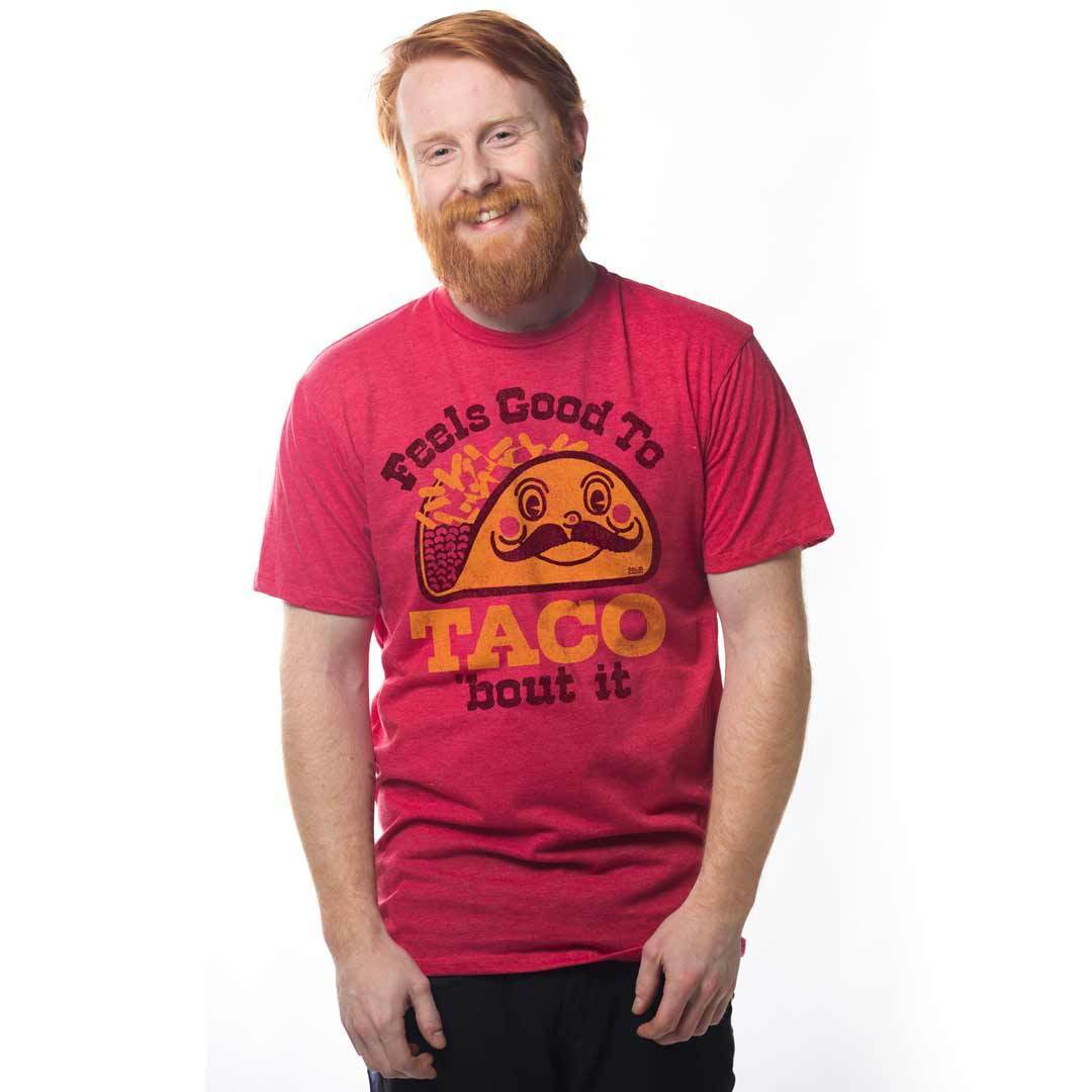 Men's Good To Taco Bout It Funny Graphic Tees | Retro Mexican Food T-shirt on Model | SOLID THREADS