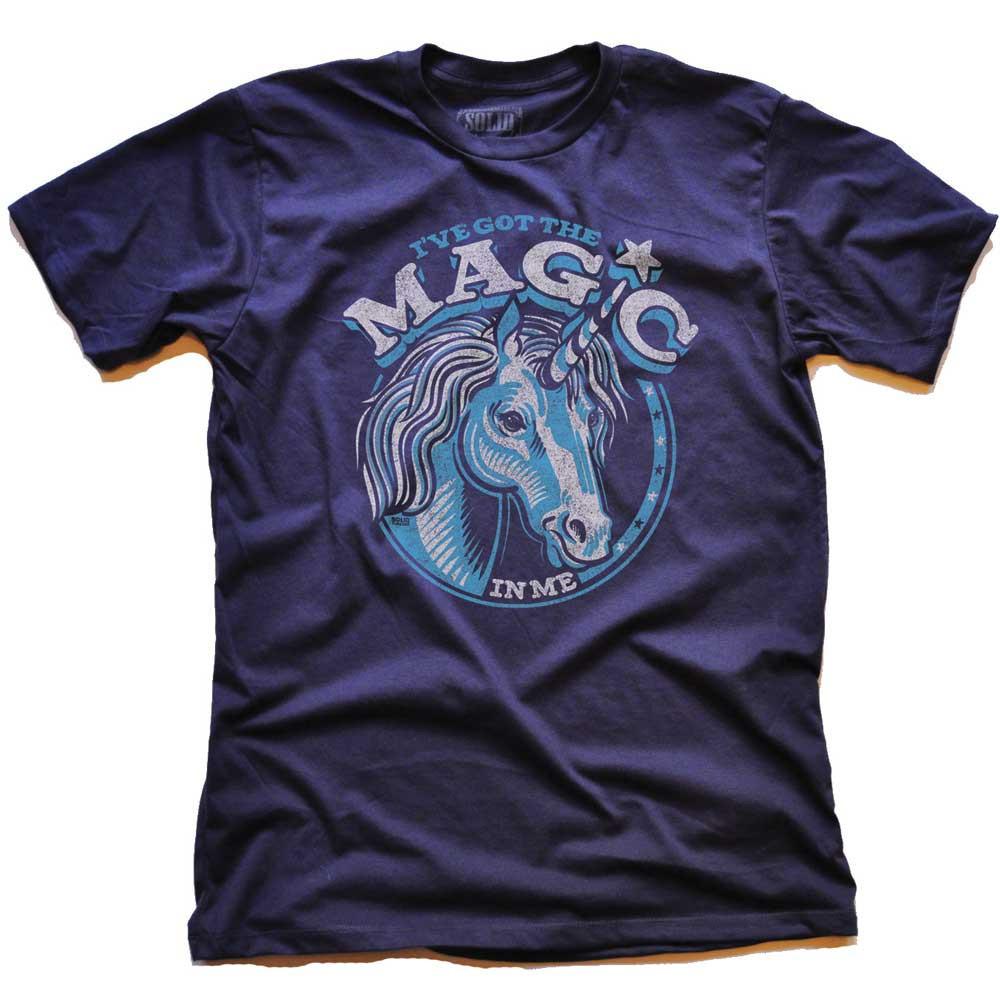 Men&#39;s Got The Magic In Me Vintage Unicorn Graphic Tee | Retro T-Shirt for Charity | SOLID THREADS