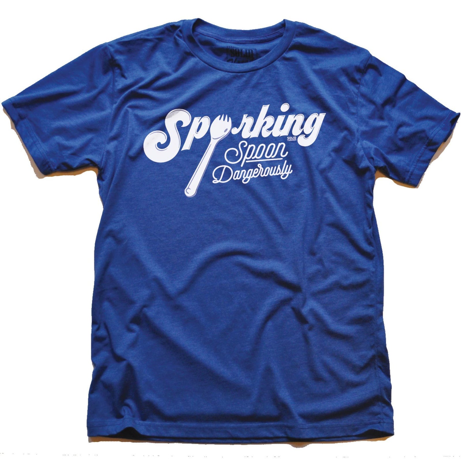 Men's Sporking, Spoon Dangerously Vintage Graphic T-Shirt | Funny Foodie Tee | Solid Threads