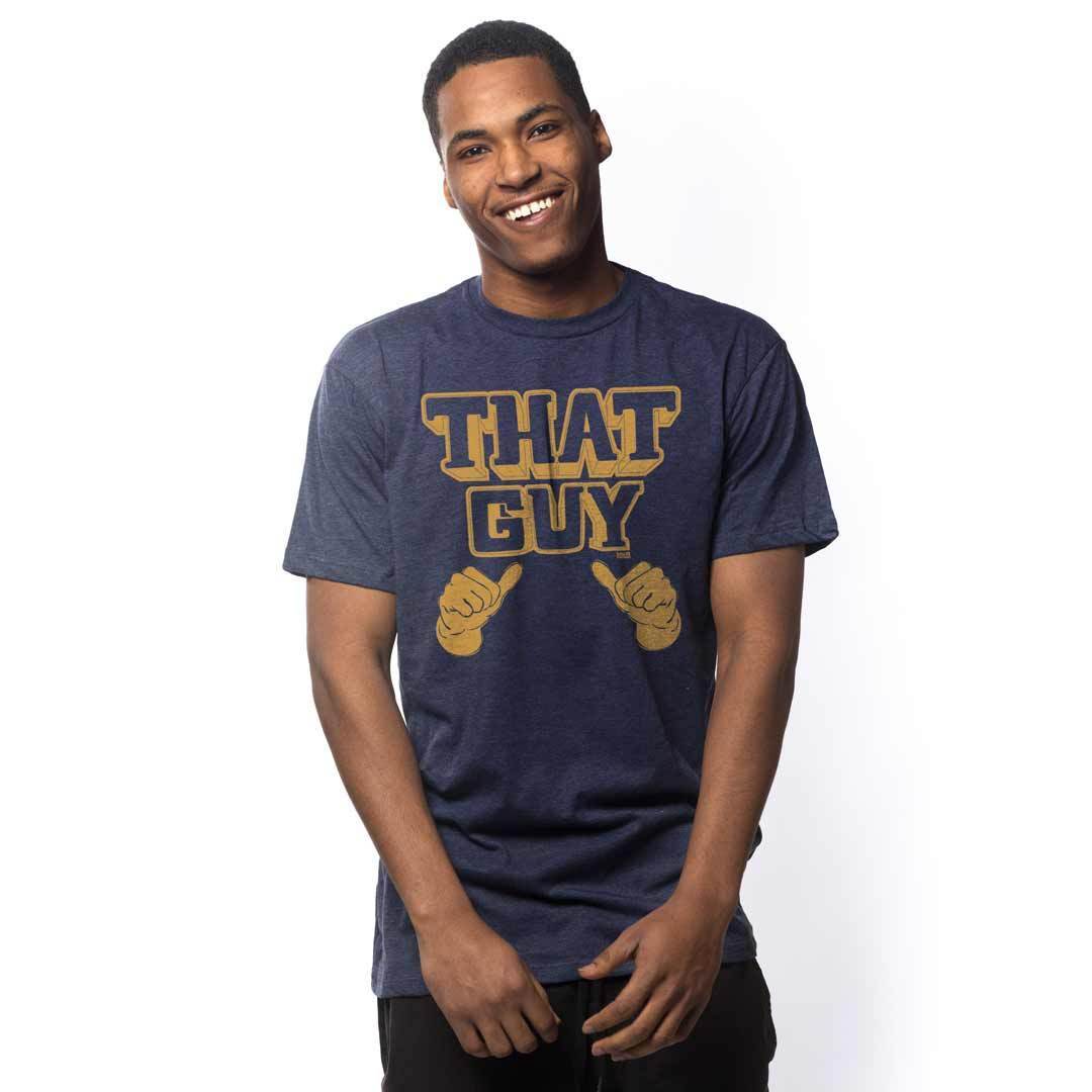 That Guy Funny Graphic T-Shirt | Vintage Center of Attention Tee Navy / Large