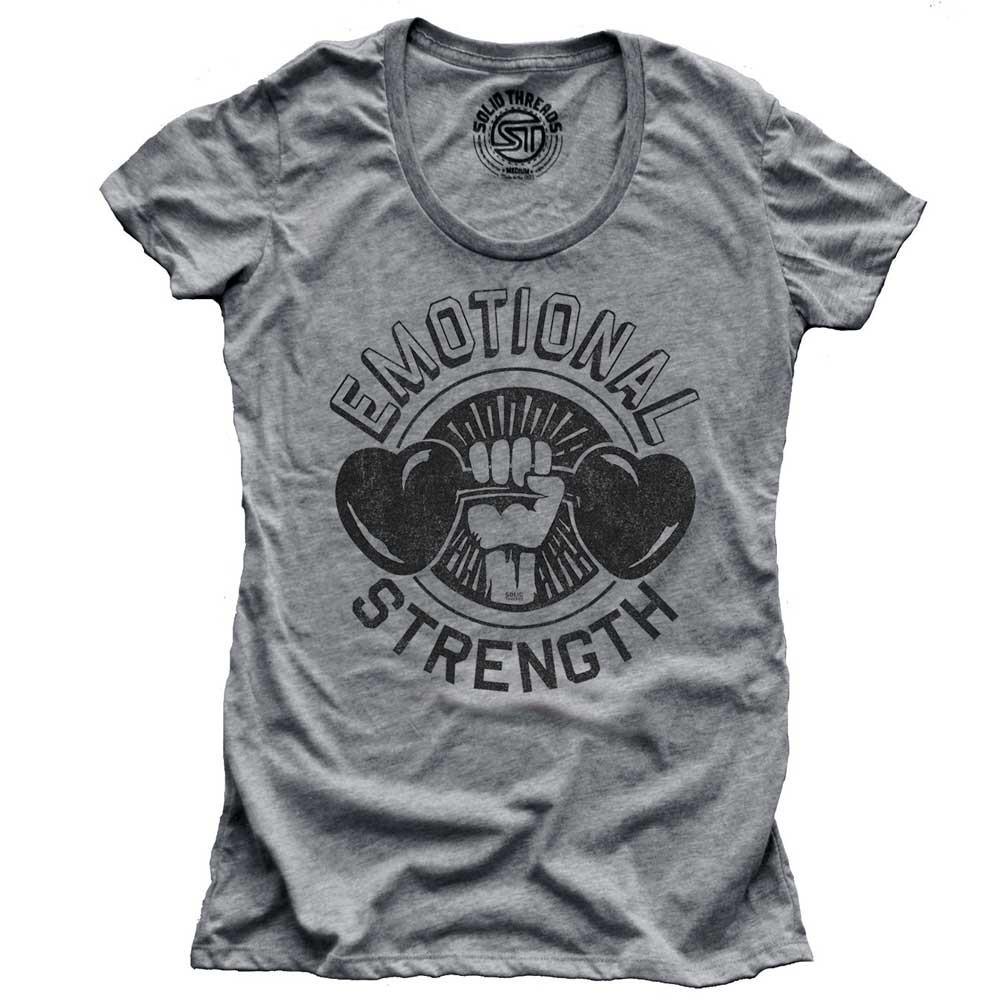 Women's Emotional Strength Cool Graphic T-Shirt | Vintage Empathy Tee | Solid Threads