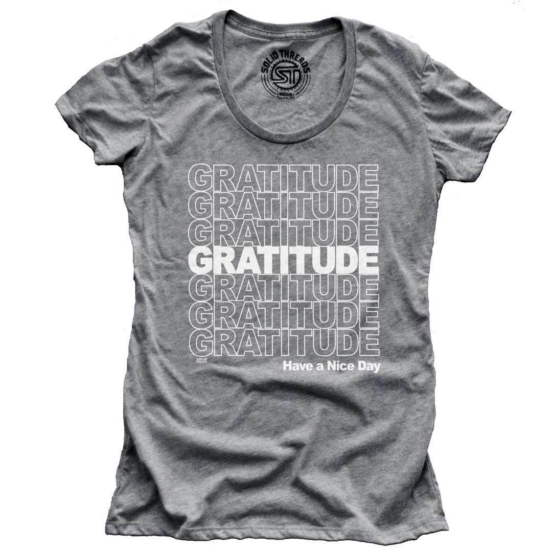 Vintage Women&#39;s Gratitude Happy Wholesome Graphic Tee | Retro Get Well Soon T-shirt | SOLID THREADS