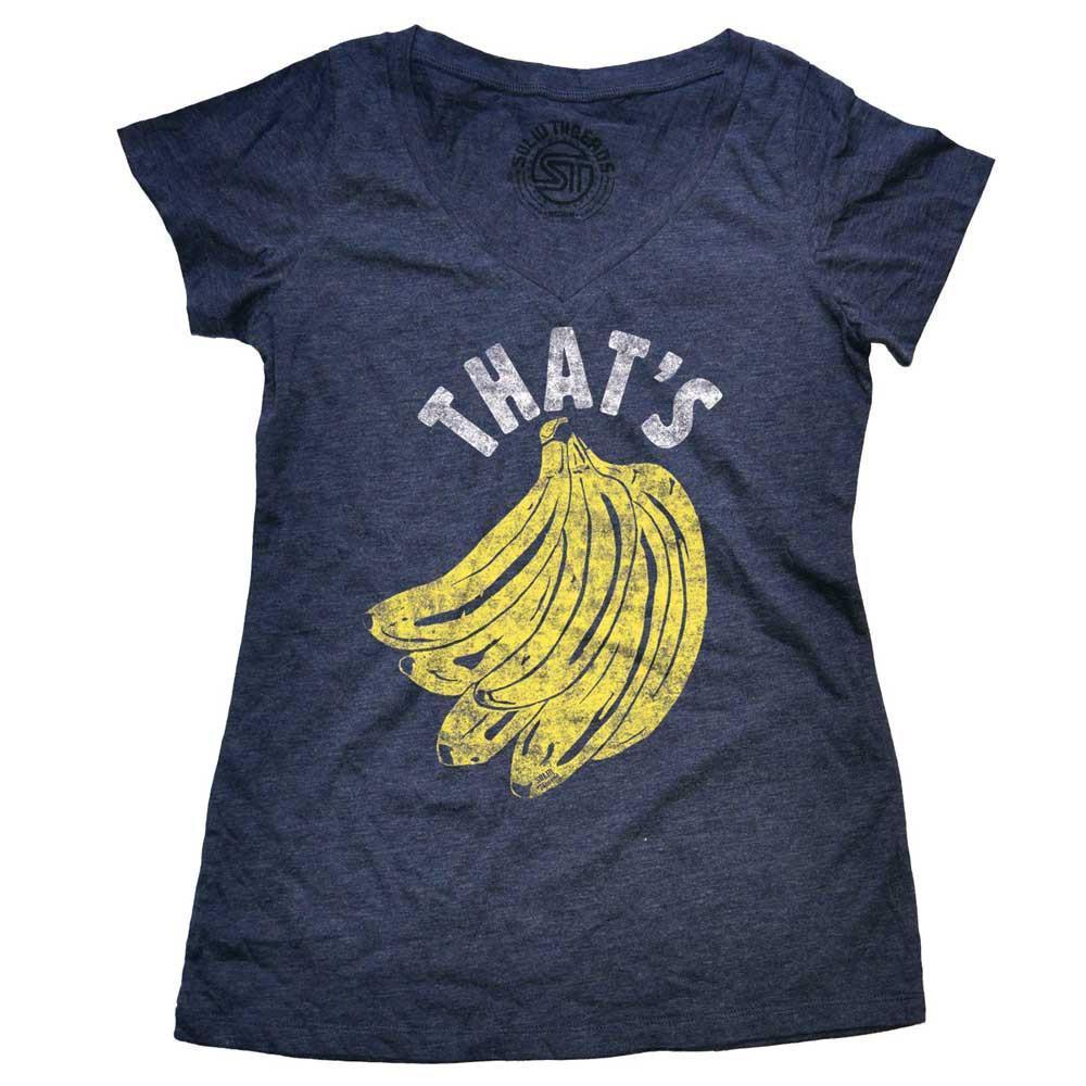 Women&#39;s That&#39;s Bananas Vintage V-neck T-shirt | SOLID THREADS