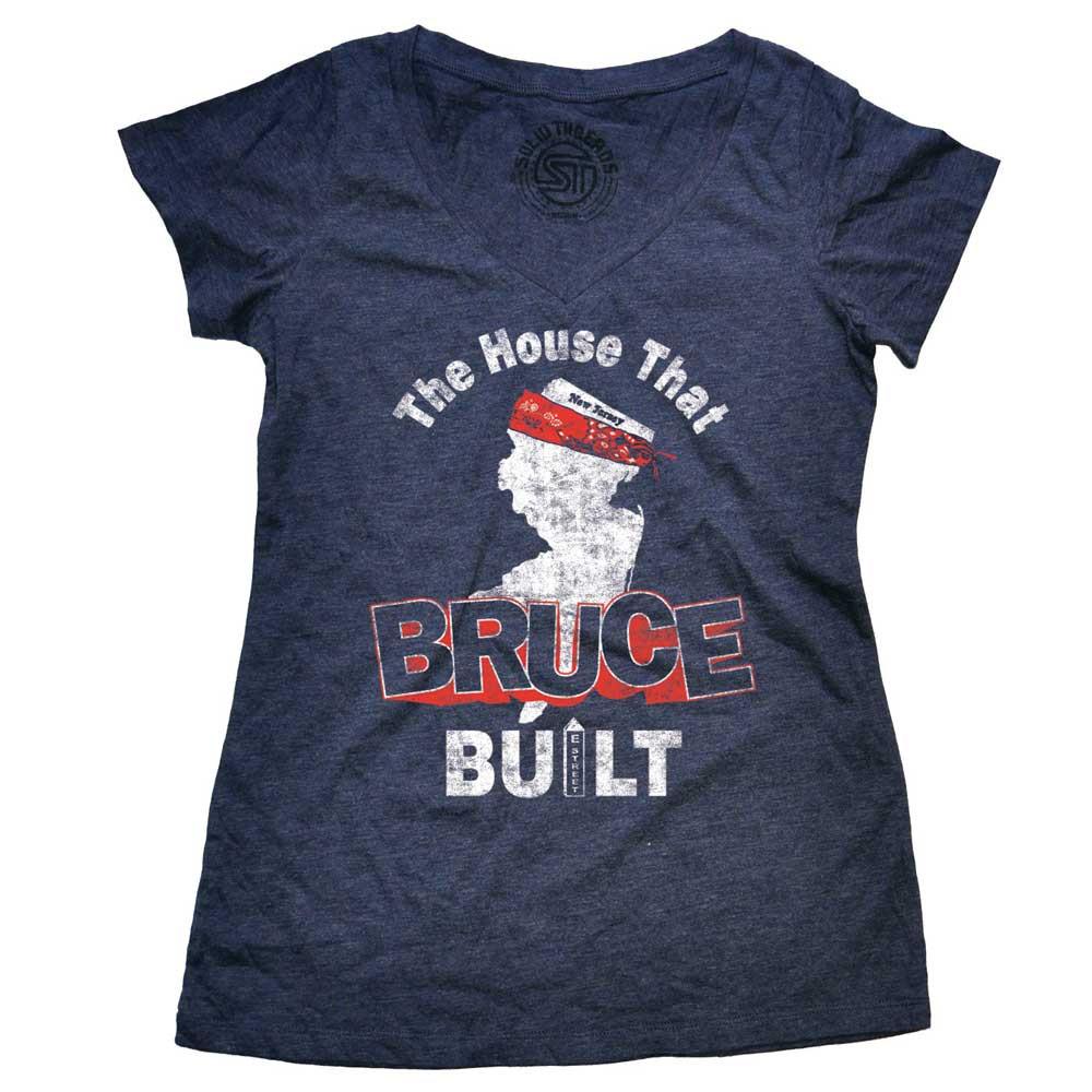 Women&#39;s The House That Bruce Built Vintage V-neck T-shirt | SOLID THREADS