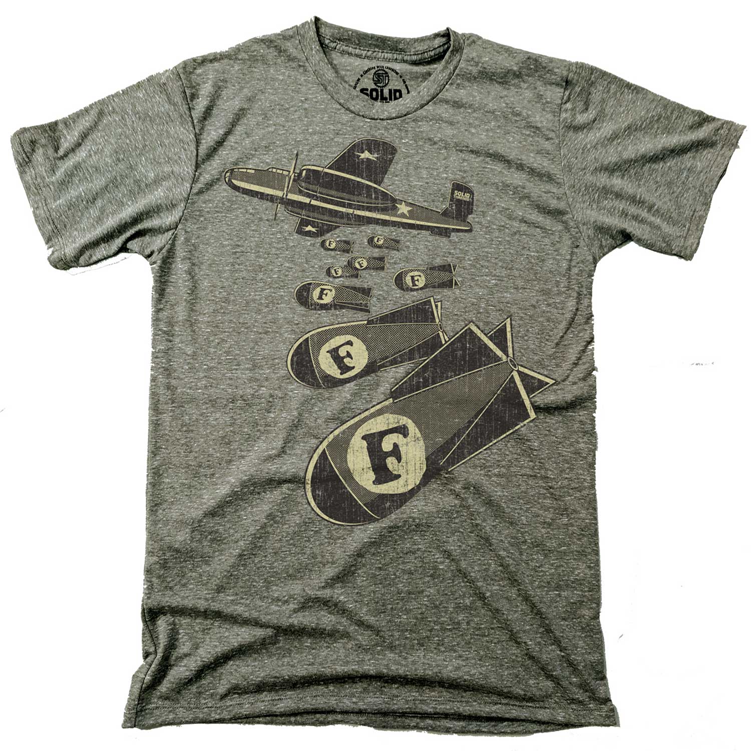 Men's F-Bombs Funny Double Entendre Graphic Tee | Vintage Swearing Pun Soft T-shirt | SOLID THREADS